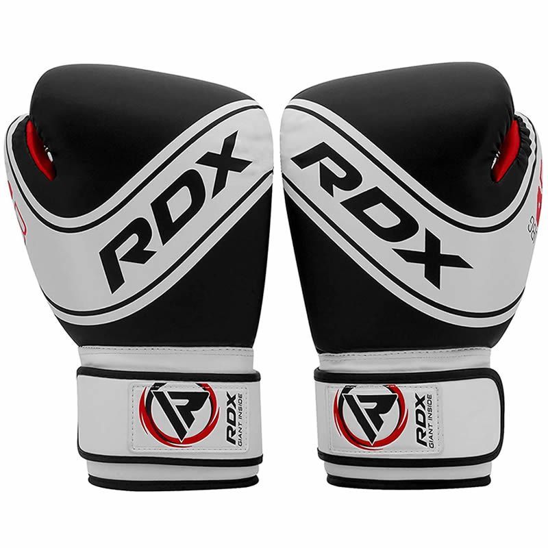 Guantoni da boxe per bambini RDX, bianchi e neri.