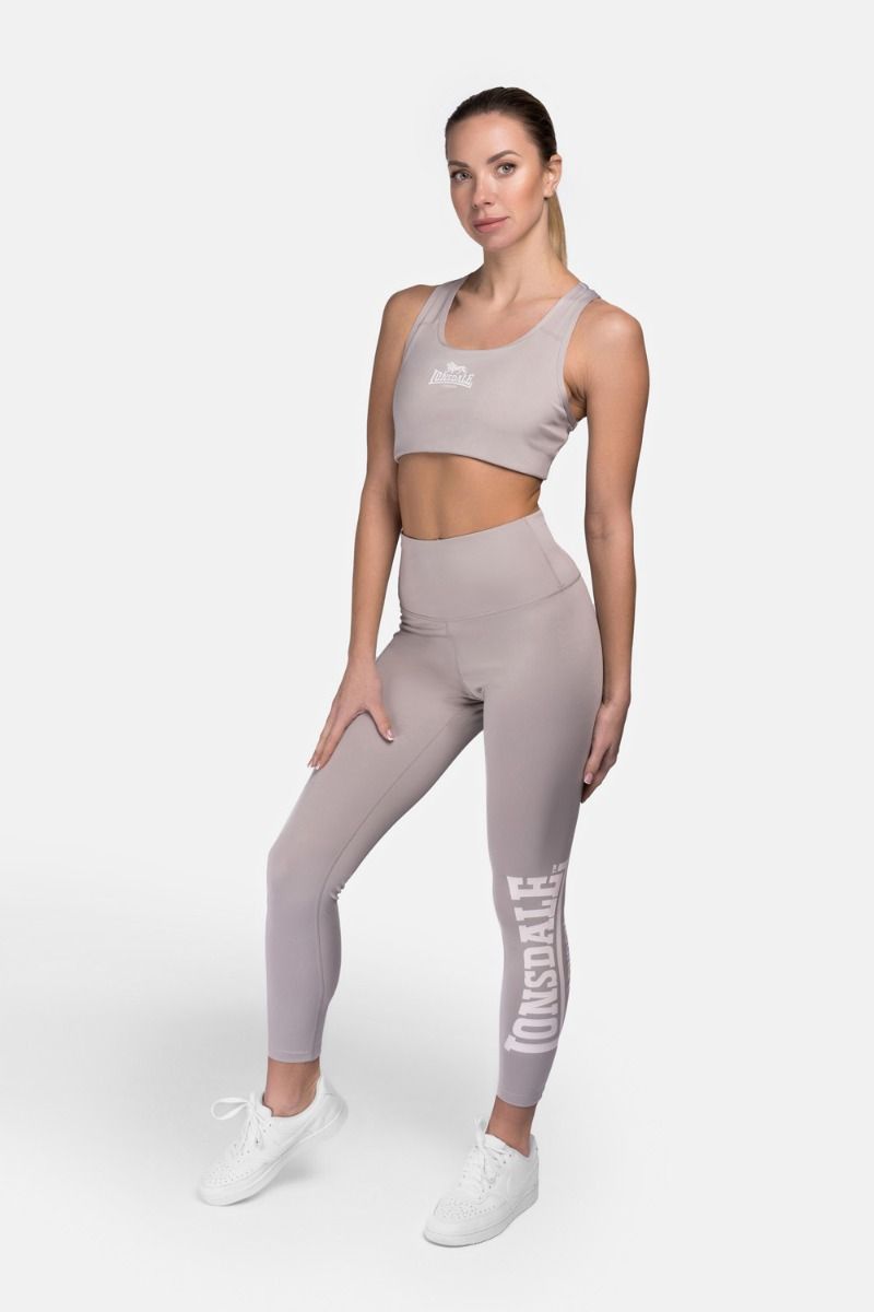 Leggings da donna Lonsdale Semley, grigio-bianco