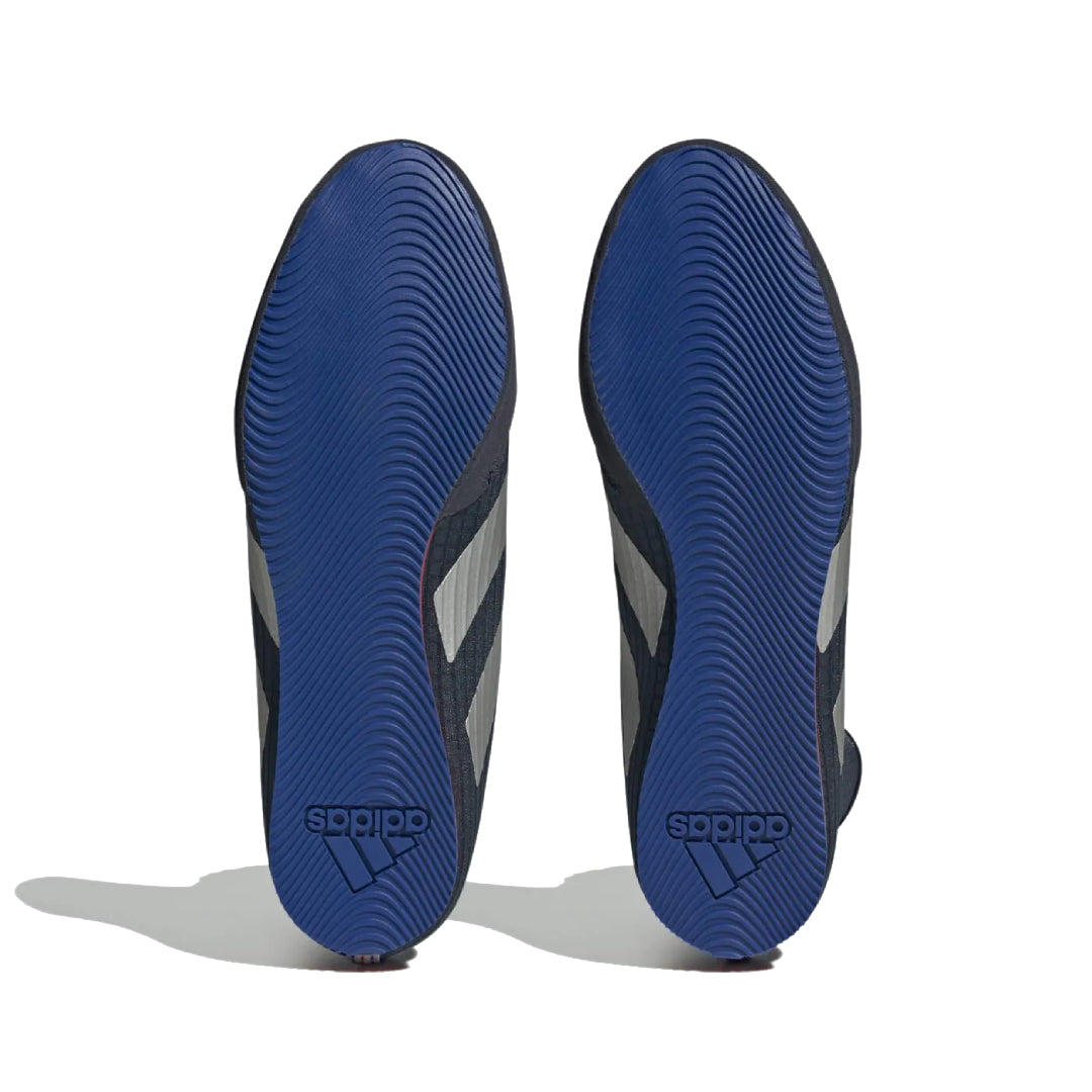 Adidas scarpe da boxe HOG 4, blu scuro-rosso