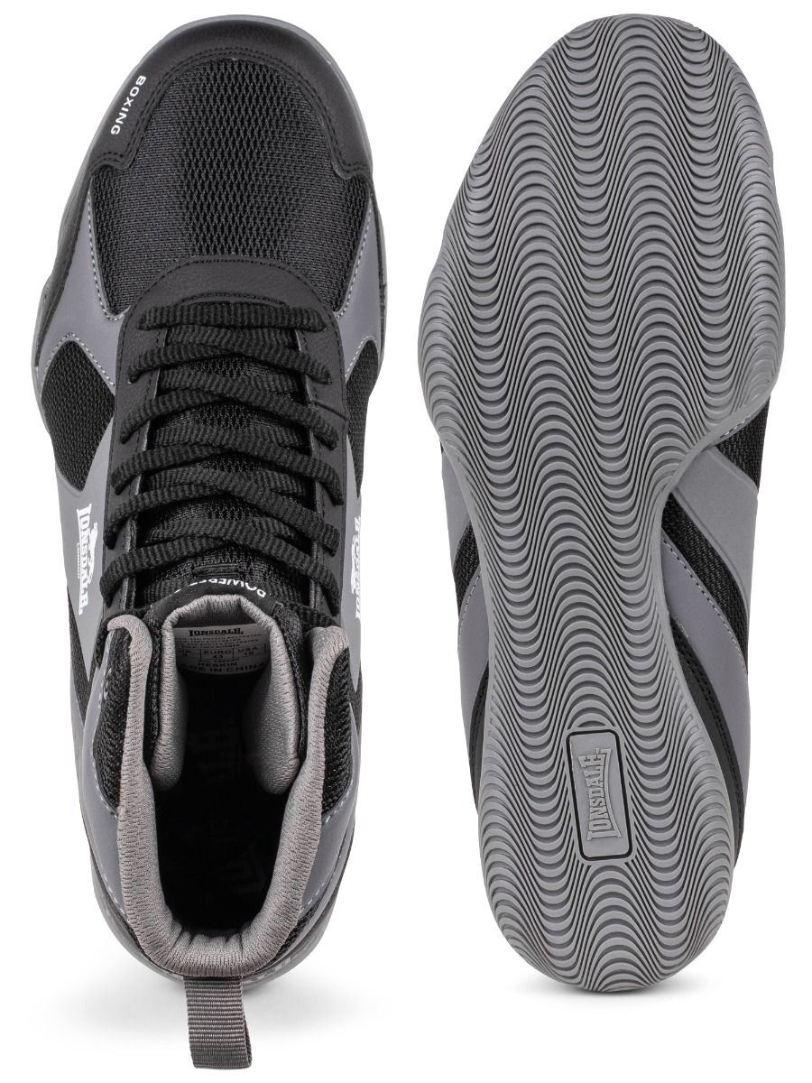 Scarpe da boxe Lonsdale Heskin, nero grigio