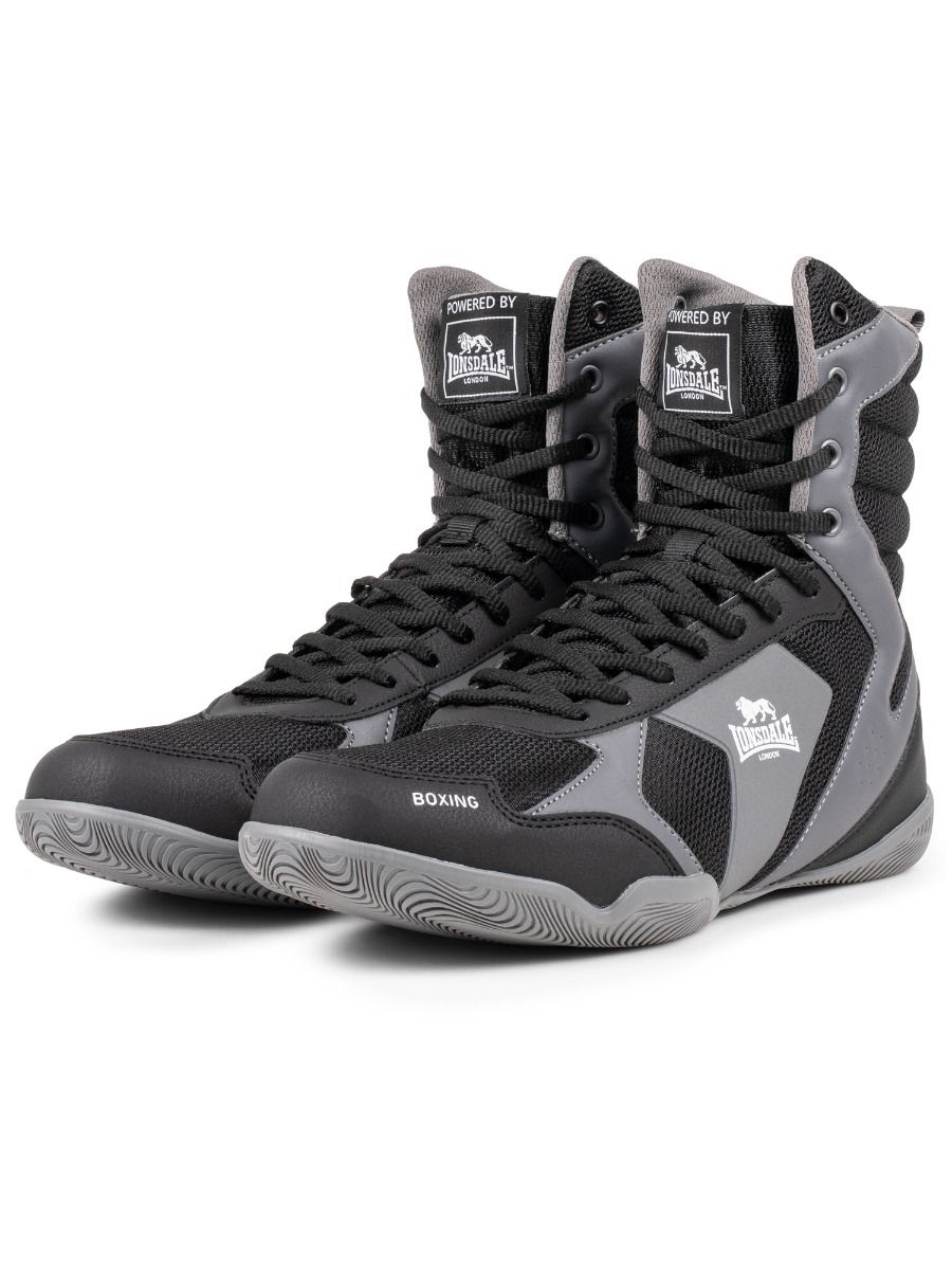 Scarpe da boxe Lonsdale Heskin, nero grigio