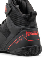 Scarpe da boxe Lonsdale Rufford, nero rosse