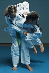 Adidas JU kimono con bande nere Club 350g, bianco