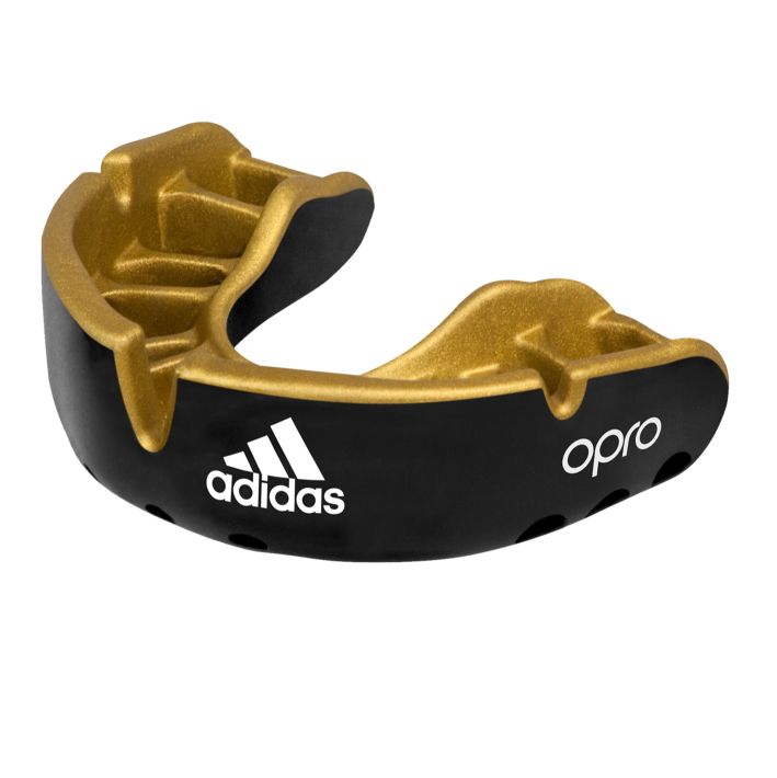 Adidas paradenti Opro Gold, nero-oro