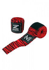 Bende da boxe in cotone Zebra, rosso-nero