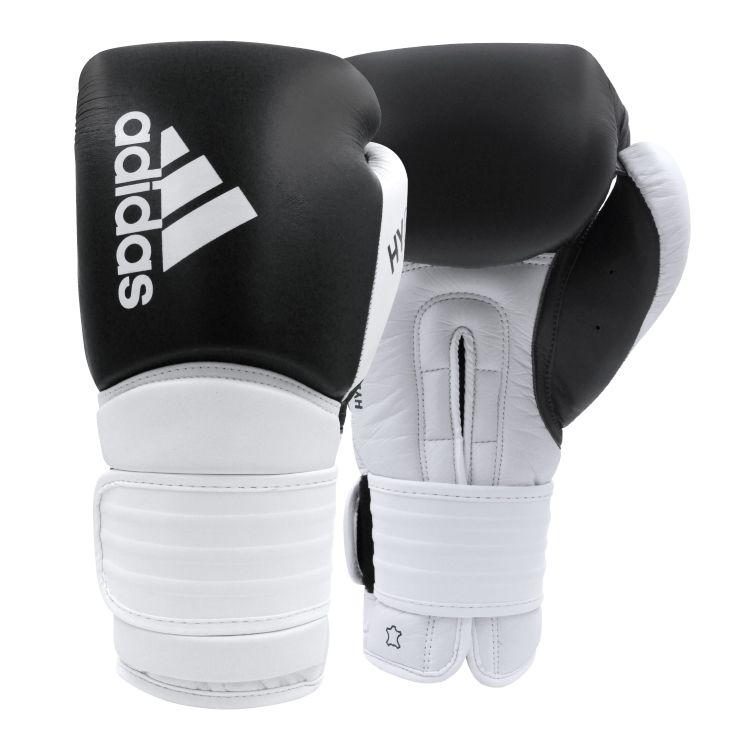 Guantoni da boxe Adidas Hybrid 300, bianchi e neri