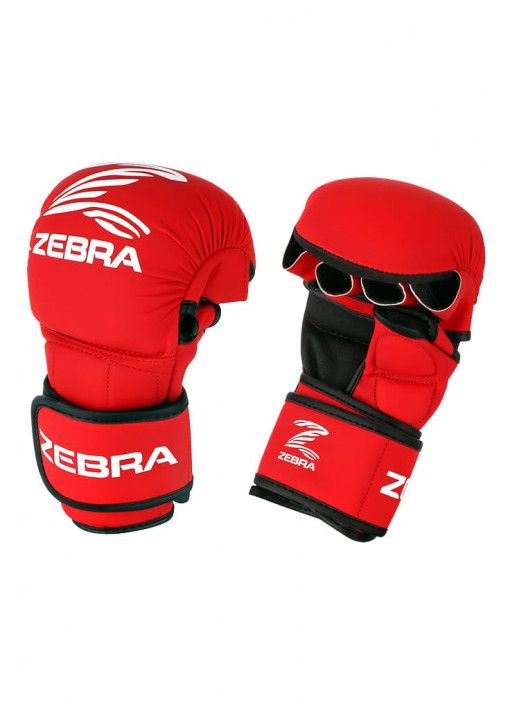 Guanti da sparring Zebra MMA, rossi