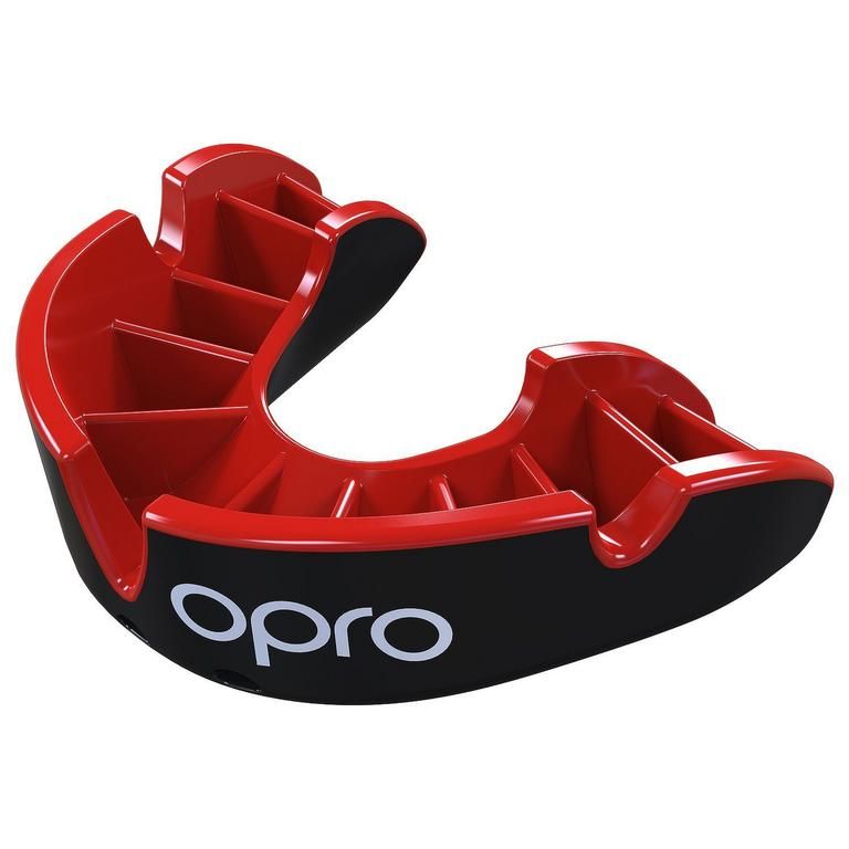 Paradenti Opro Silver, nero-rosso
