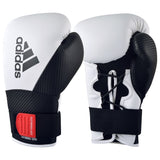 Guantoni da boxe Adidas Hybrid 250, bianchi e neri