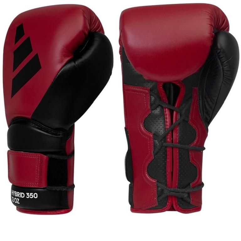 Guantoni da boxe Adidas Hybrid 350, rosso-nero