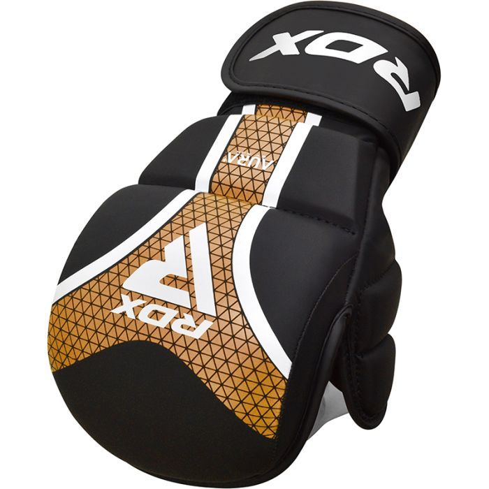 Guanti da grappling RDX Aura+ T17, nero-oro