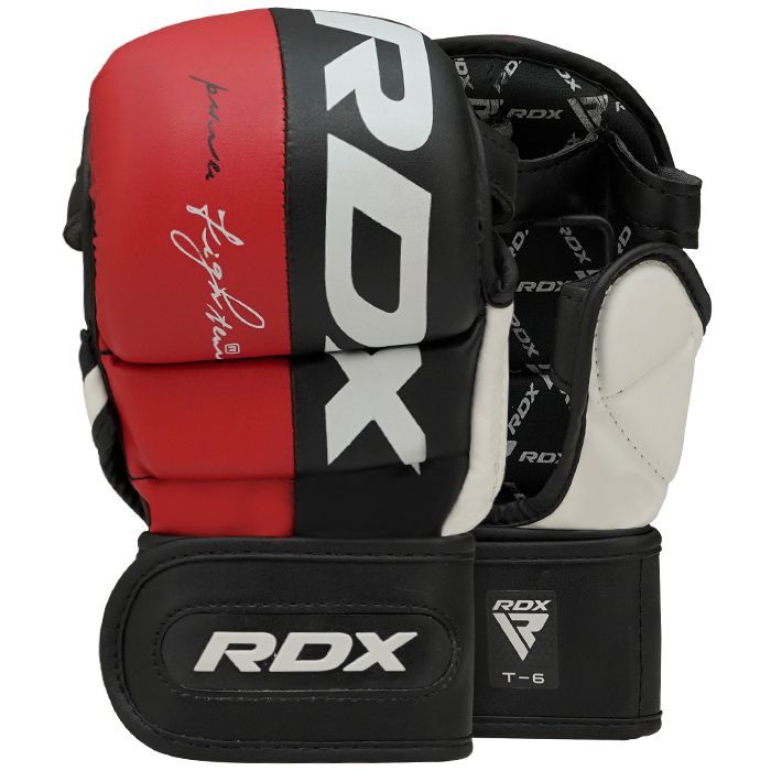 Guanti da sparring MMA RDX T6, rosso-nero