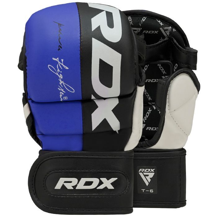 Guanti da sparring MMA RDX T6, blu-neri