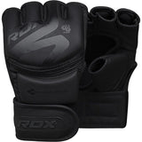 RDX guanti da grappling MMA F15, nero opaco