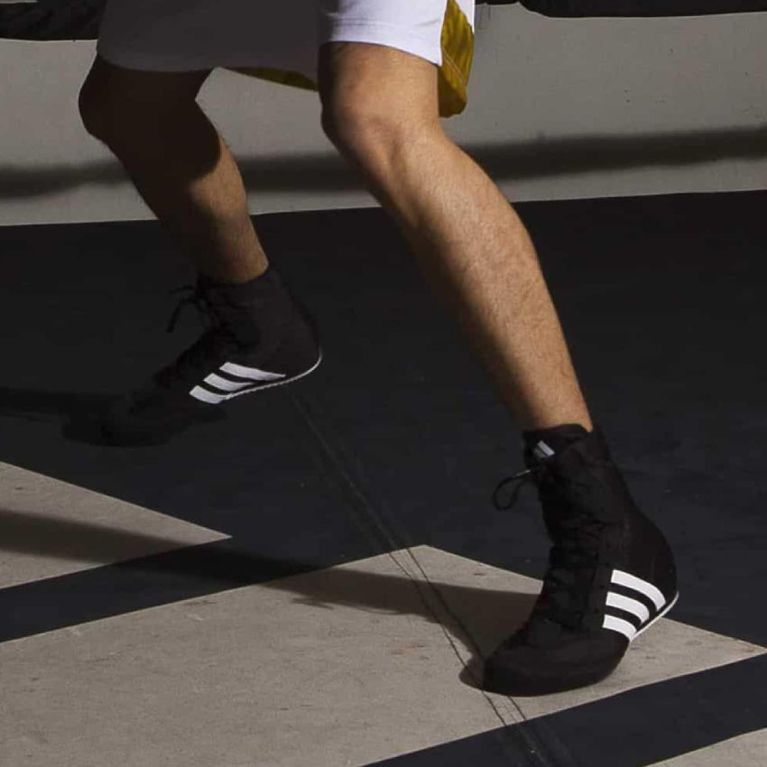 Scarpe da boxe Adidas HOG.2, nero-bianco
