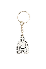 Katsudo ciondolo in metallo a doppia faccia Judo, blu e bianco