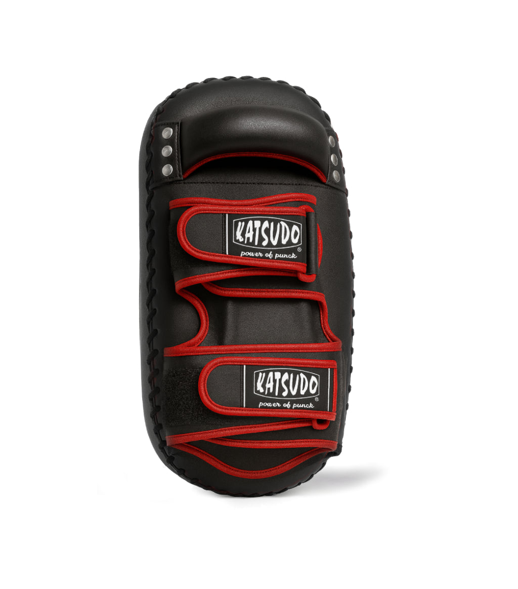 Katsudo makiwara in pelle curva 2 pezzi, rosso-nero