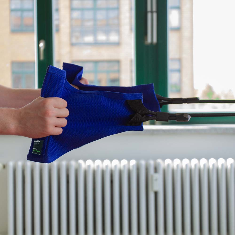 Simulatore di presa per judo Katsudo Moskito uchi komi triangolo, blu