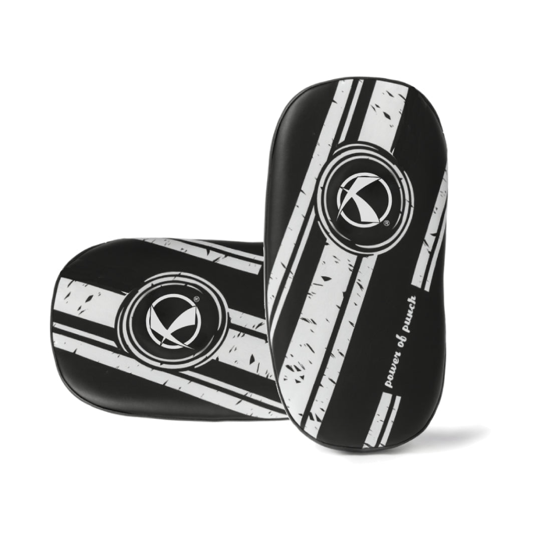 Katsudo makiwara in pelle curva 2 pezzi, bianco-nero