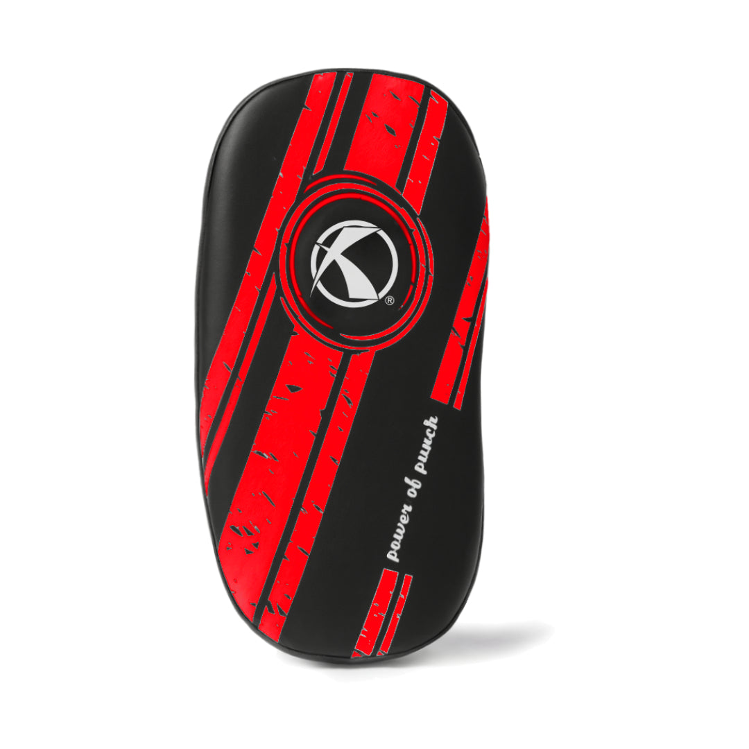 Katsudo makiwara in pelle curva 2 pezzi, rosso-nero