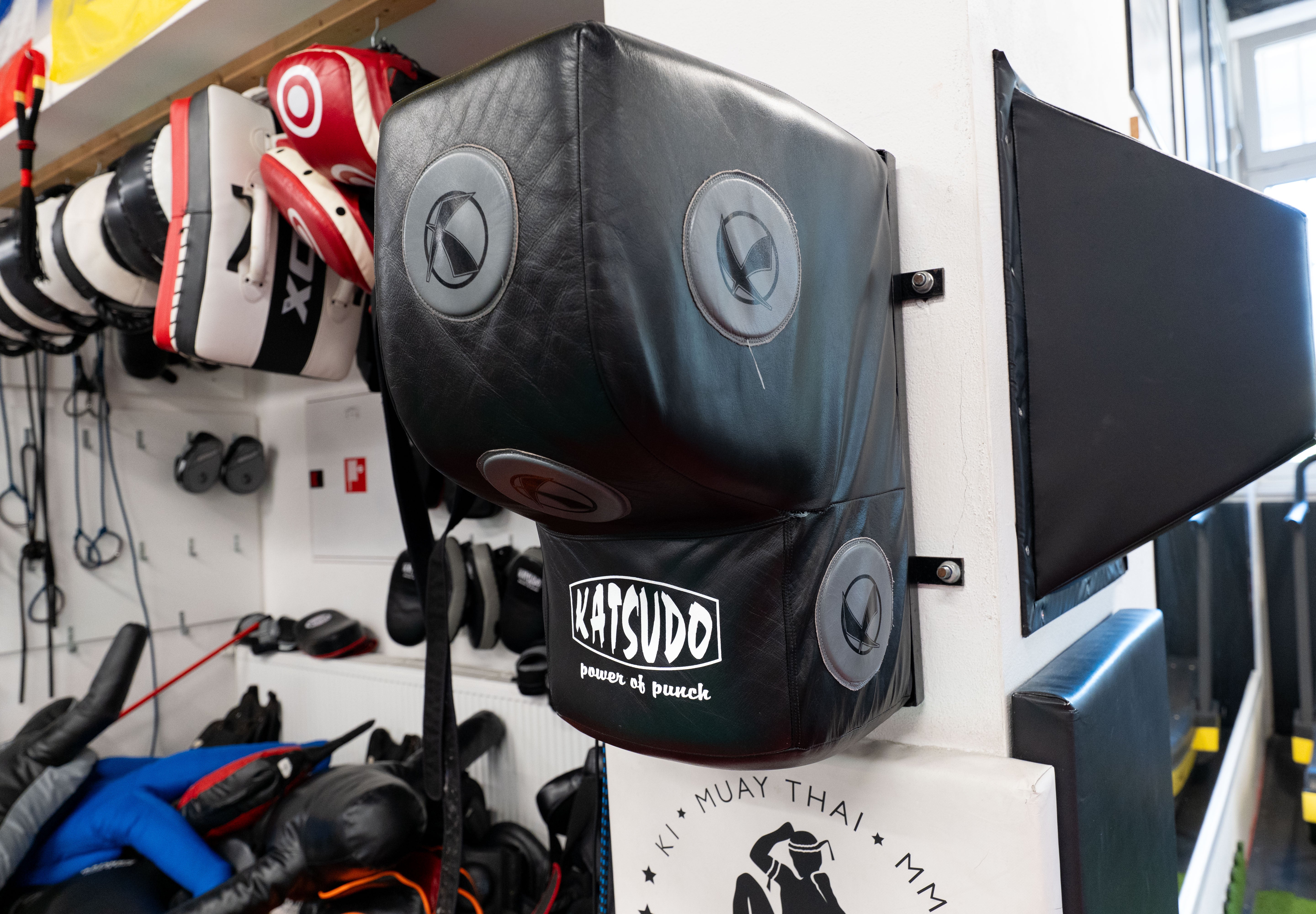 Cuscino da parete in pelle per colpi Katsudo Pacton, nero