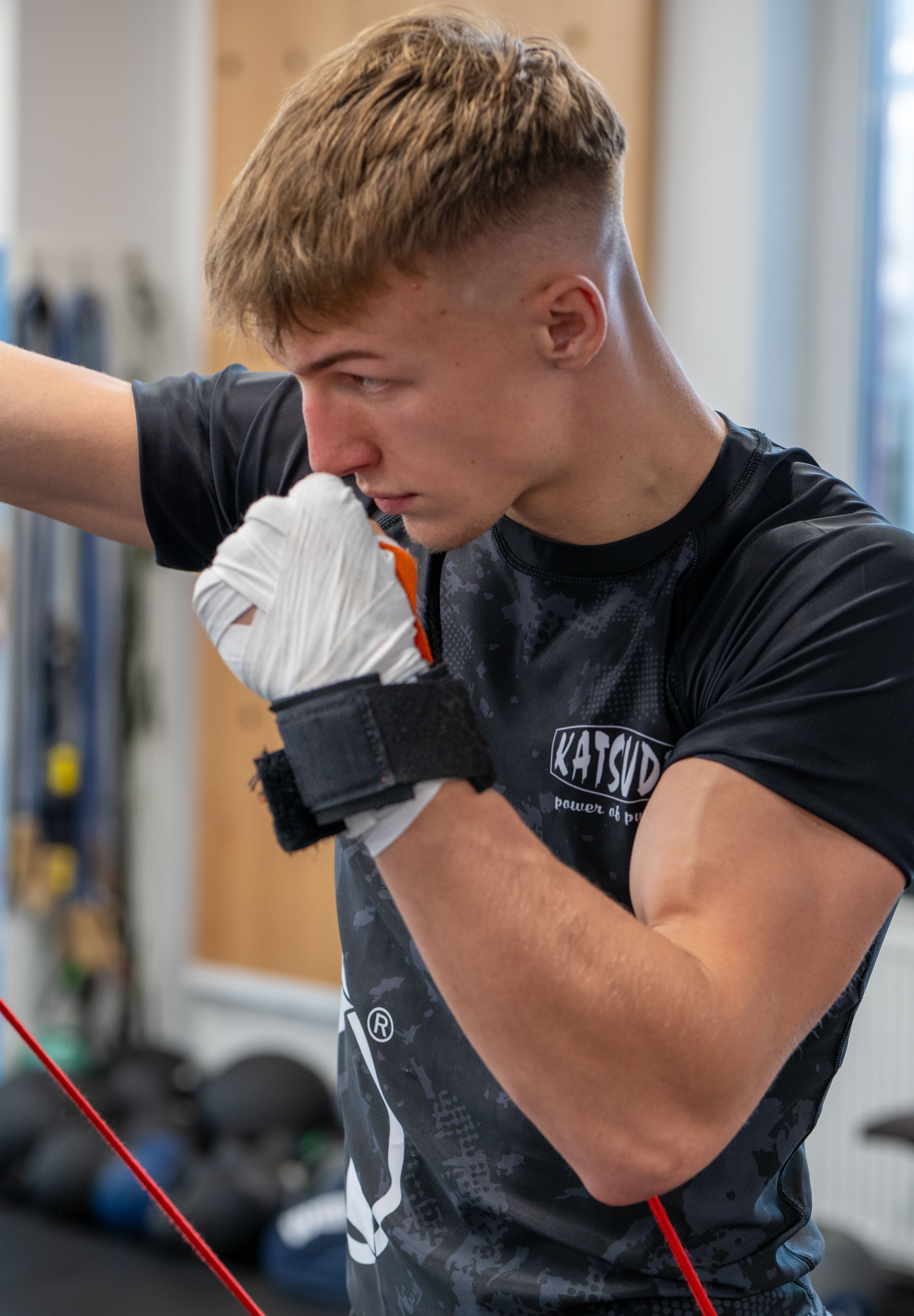 Fascia elastica da boxe Katsudo Path, bianca