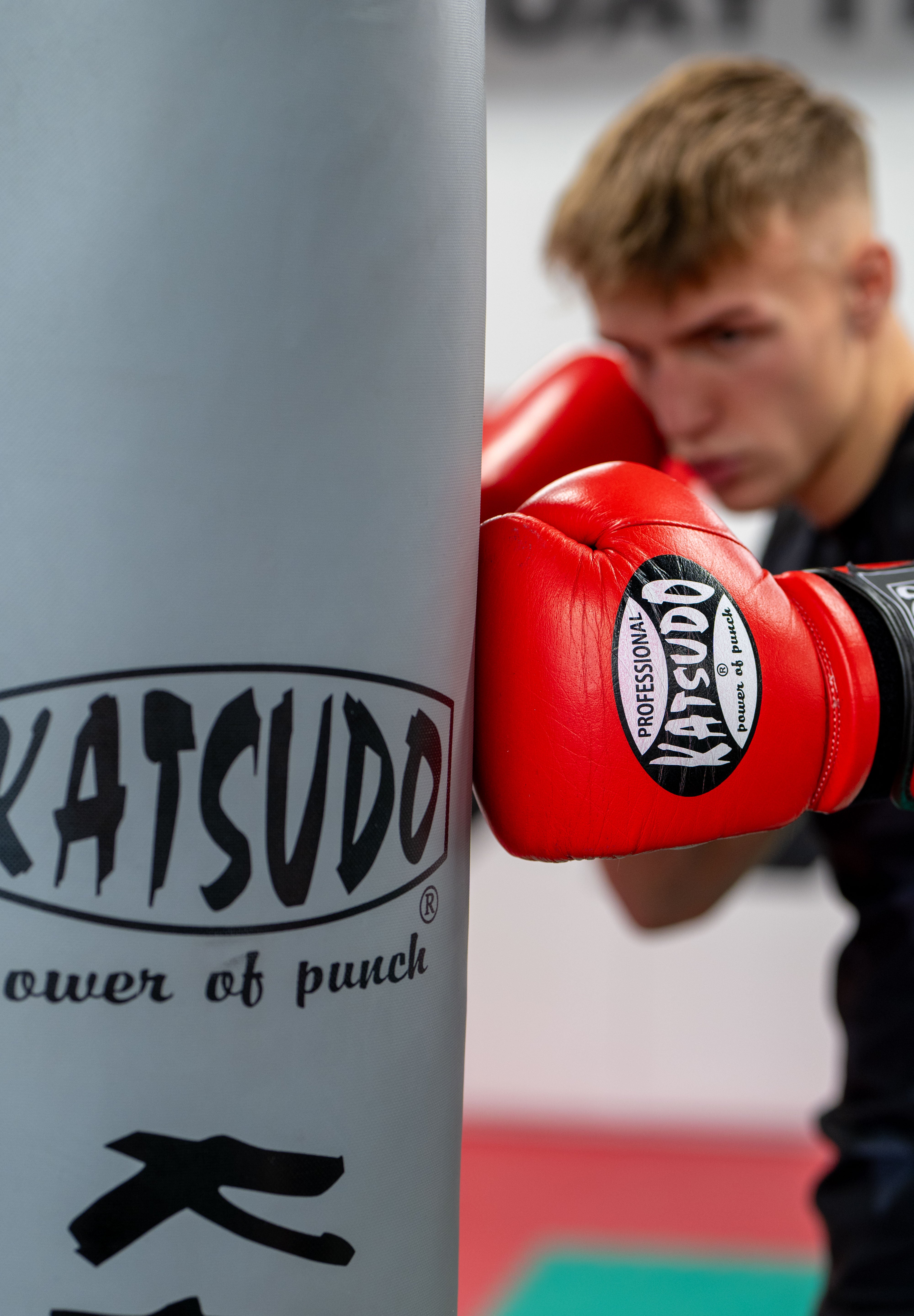 Guantoni da boxe Katsudo Professional, rossi