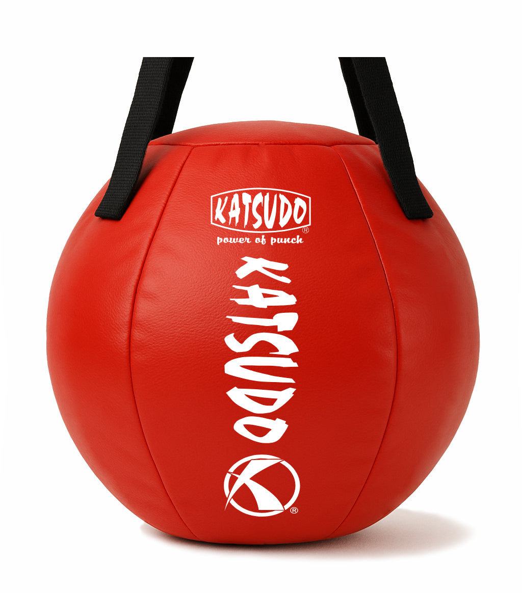 Katsudo palla da boxe Leodor con cinghia, rossa