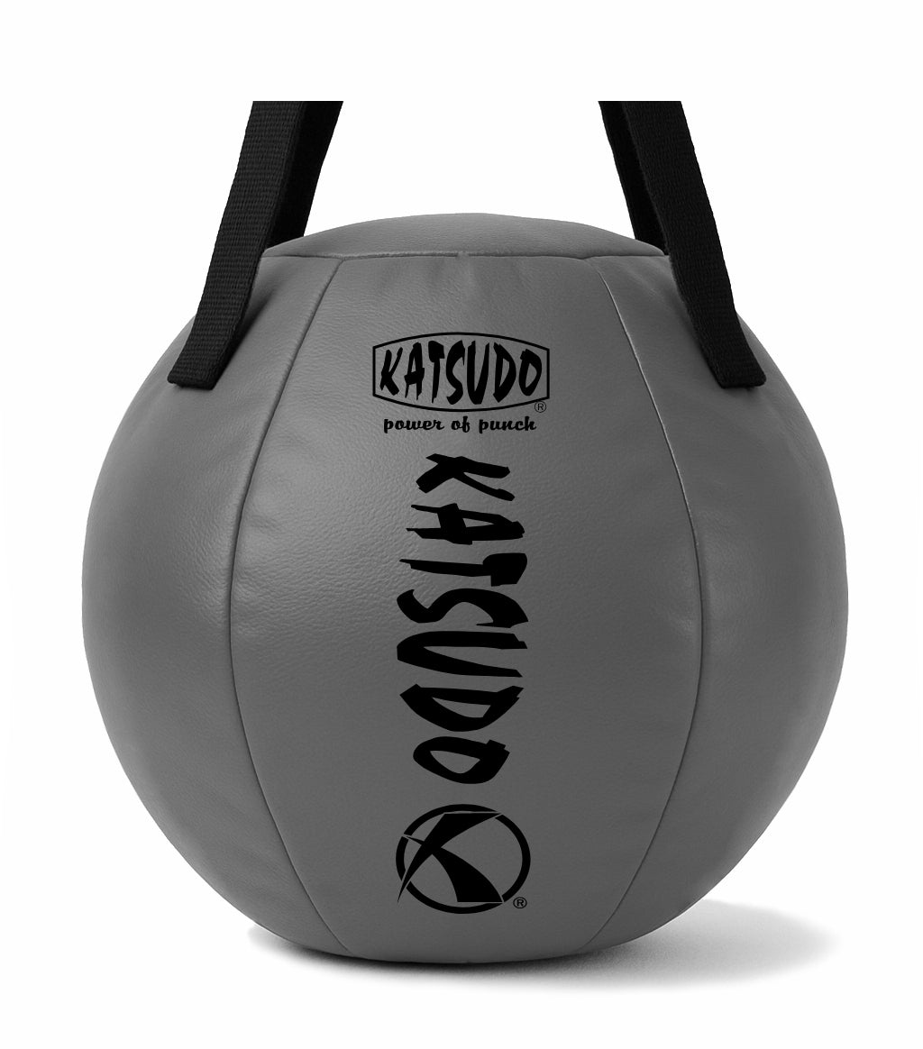 Katsudo palla da boxe Leodor con cinghia, grigia
