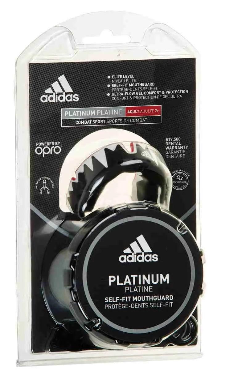 Adidas paradenti Opro Platinum, rosso-nero-bianco