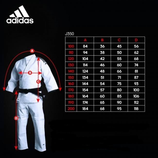 Adidas JU kimono con bande nere Club 350g, bianco