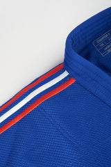 Adidas JU kimono con strisce rappresentative IJF Champion III Regular fit 730g, blu
