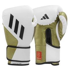 Adidas γάντια πυγμαχίας SPEED TILT 350V Pro, λευκό-χρυσό