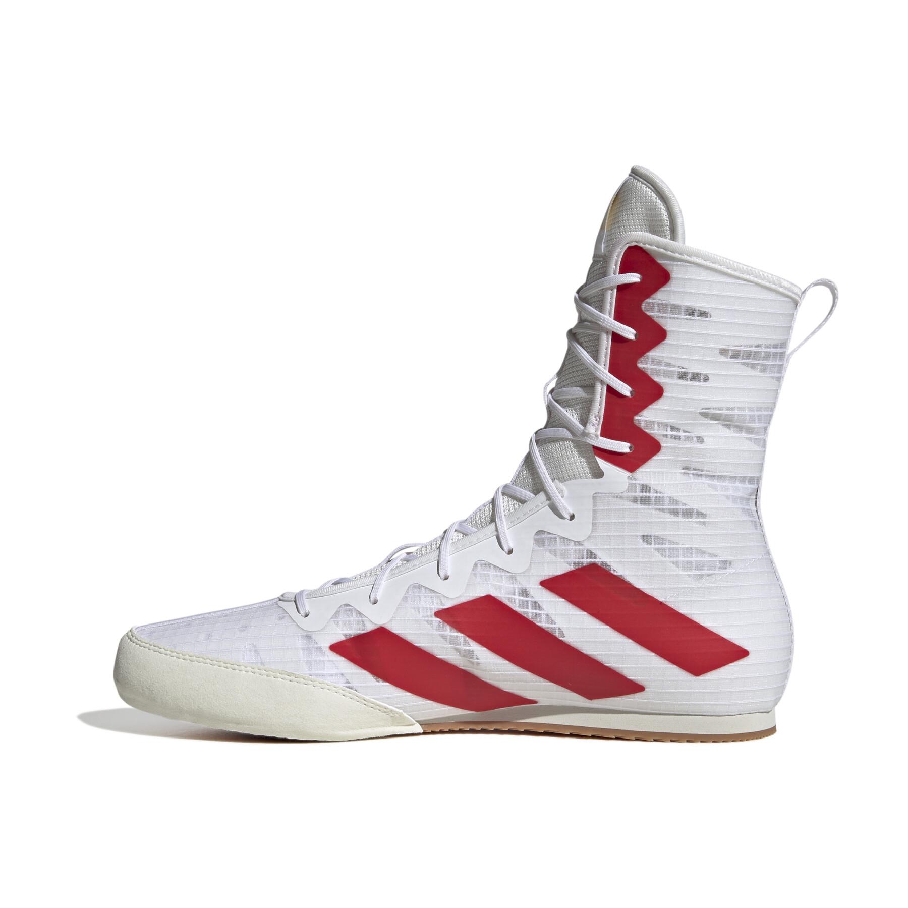 Adidas scarpe da boxe HOG 4, bianco-rosso
