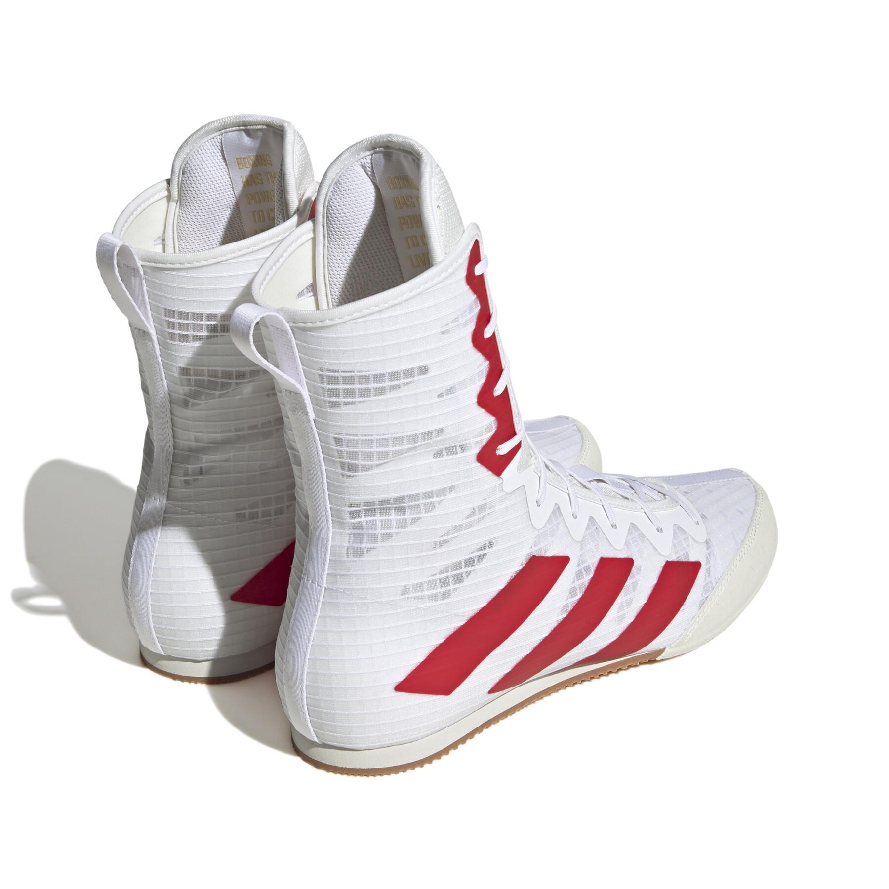 Adidas scarpe da boxe HOG 4, bianco-rosso