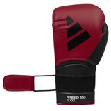 Guantoni da boxe Adidas Hybrid 350, rosso-nero