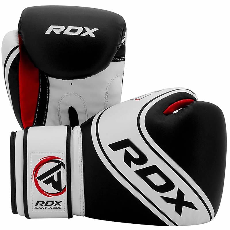 Guantoni da boxe per bambini RDX, bianchi e neri.