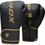 Guanti da boxe RDX F6, nero-oro opaco