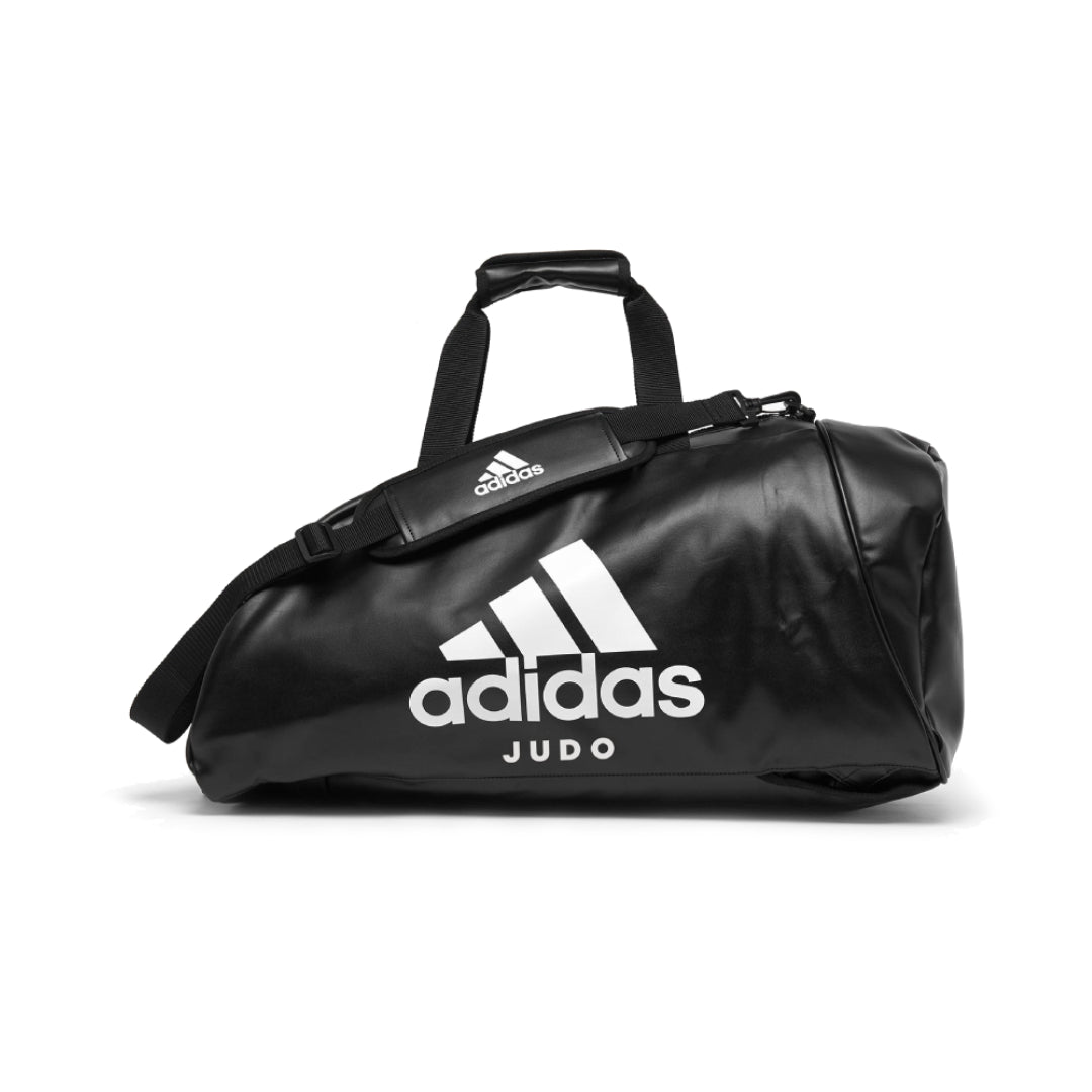 Borsa da judo in similpelle Adidas, nera