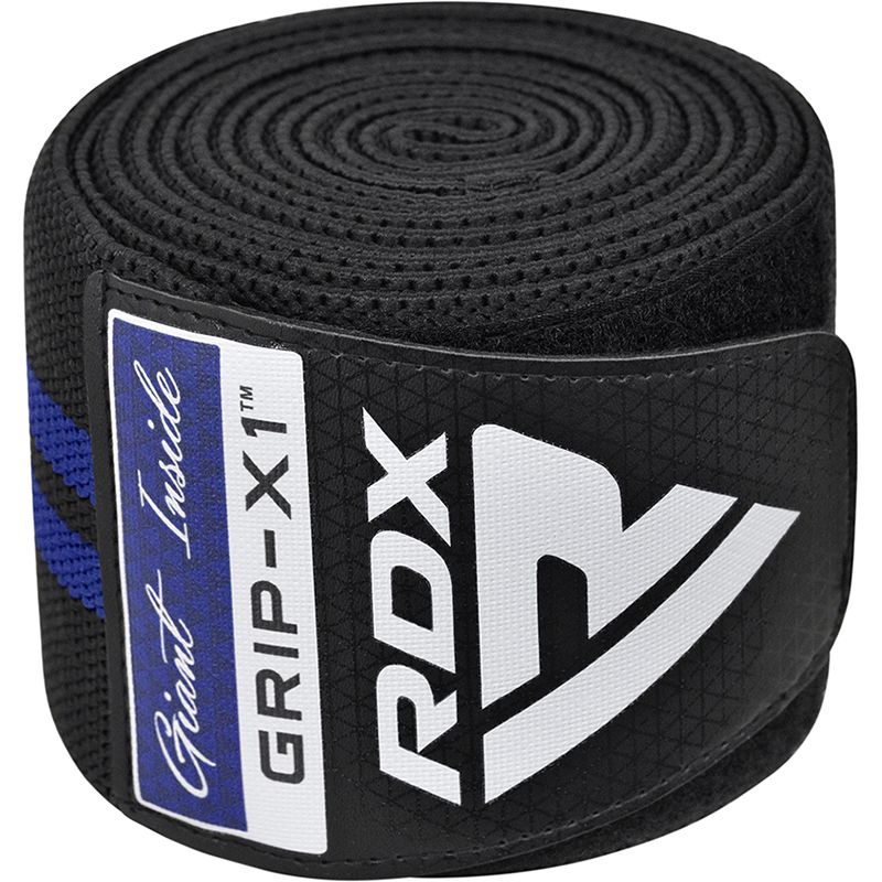 Fascia per ginocchio RDX, nero-blu