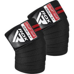 RDX fascia per ginocchio, nero-rosso