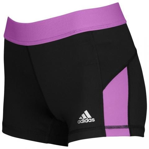 Adidas pantaloncini compressivi da donna TF, nero-viola