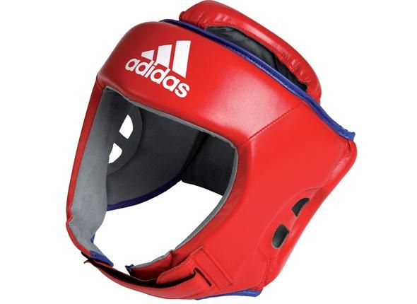 Casco da boxe in pelle Adidas Thai Pro, rosso