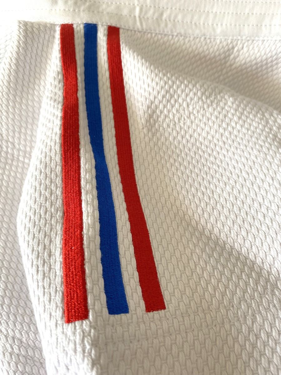 Adidas JU kimono Champion III SVK Slim fit 750g, bianco