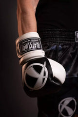 Guanti da boxe Katsudo Fight, bianco e nero