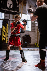 Katsudo guanti da boxe in pelle Apple, nero