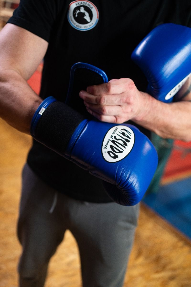 Guanti da boxe Katsudo Hawk, bianchi