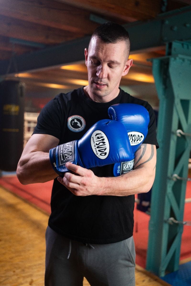 Guanti da boxe Katsudo Hawk, bianchi