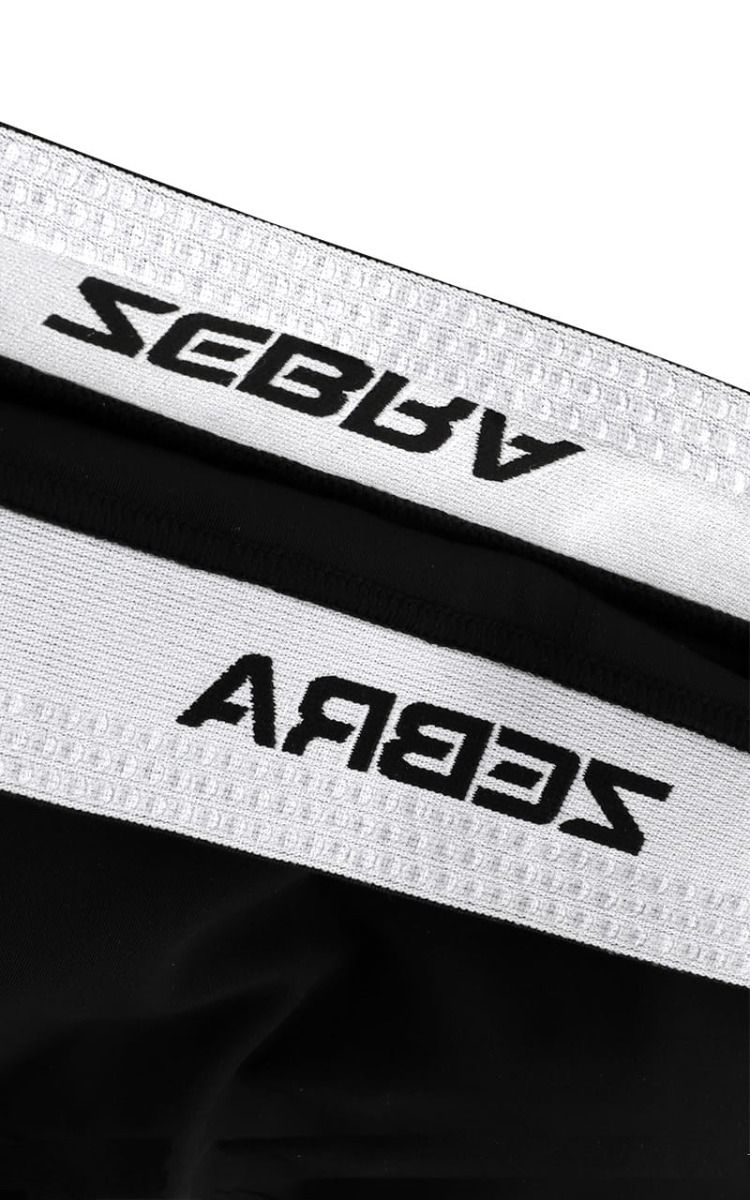 Zebra pantaloni compressivi lunghi, neri