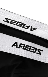 Zebra pantaloni compressivi lunghi, neri